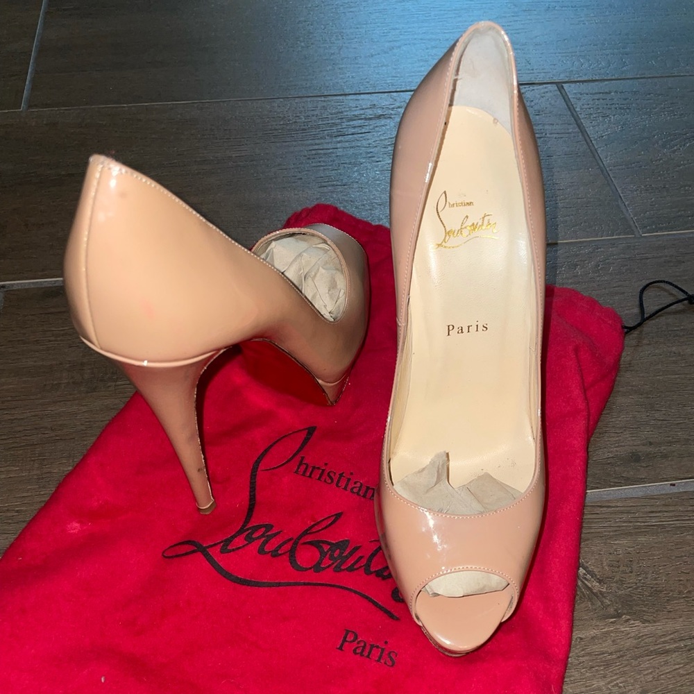 Christian Louboutin lady peep heels 150mm size 41